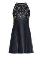 Erdem Hudson Beaded Leather Mini Dress