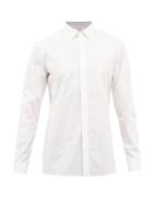 Valentino - Long-sleeved Cotton-poplin Shirt - Mens - White