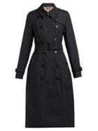 Matchesfashion.com Burberry - Chelsea Belted Double Breasted Cotton Trench Coat - Womens - Navy