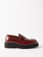 Marni - Moccasin Pierced Leather Penny Loafers - Mens - Brown