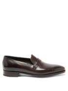 Matchesfashion.com John Lobb - Upton Monk-strap Leather Loafers - Mens - Brown