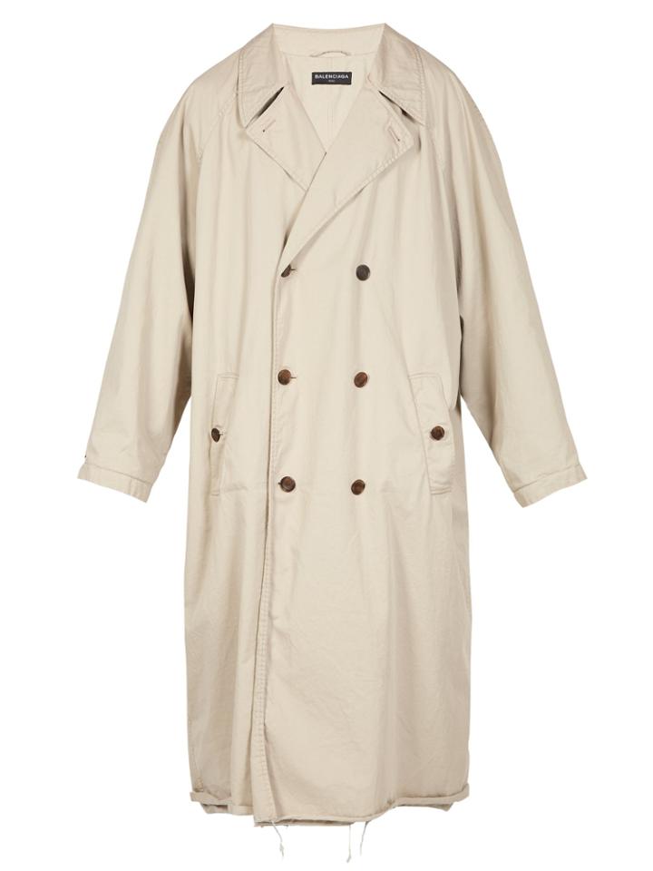 Balenciaga Oversized Double-breasted Trench Coat