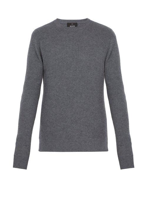 Matchesfashion.com Allude - Ribbed Cashmere Sweater - Mens - Grey