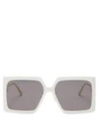 Matchesfashion.com Dior - Diorsolar Square Acetate Sunglasses - Womens - White