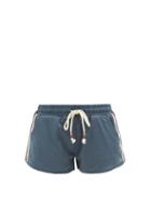 The Upside - Nina Striped Recycled-fibre Blend Jersey Shorts - Womens - Blue