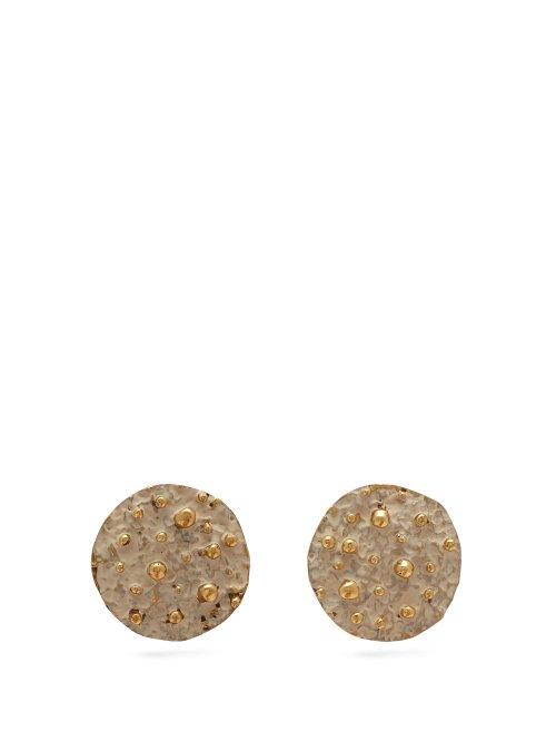 Matchesfashion.com Vanda Jacintho - Patina Coin Earrings - Womens - Beige