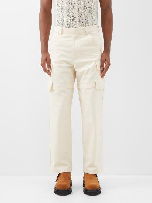 Jacquemus - Peche Convertible Cotton Cargo Trousers - Mens - White