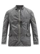 Matchesfashion.com Junya Watanabe - Single-breasted Garment-dyed Shell Blazer - Mens - Green