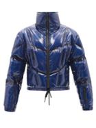 Moncler Grenoble - Siguret Hooded Cropped Down Jacket - Womens - Navy