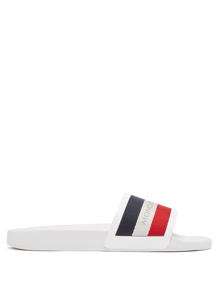Moncler New Basile Striped Leather Slides