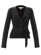 Matchesfashion.com Brock Collection - Samira Waist-tie Cashmere Cardigan - Womens - Black