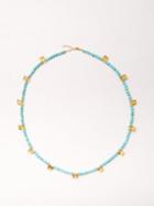 Jia Jia - Citrine, Turquoise & 14kt Gold Necklace - Womens - Blue Multi