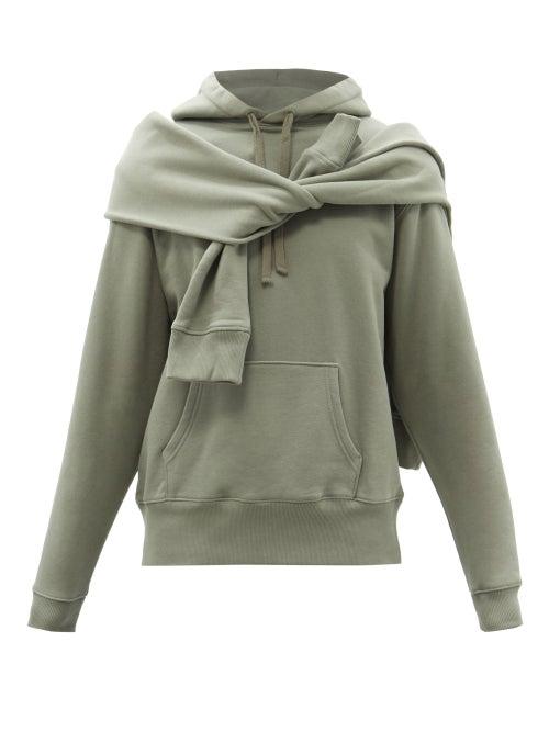 Altu - Layered Cotton-jersey Hooded Sweatshirt - Mens - Grey