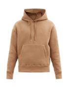 Matchesfashion.com Ami - Logo-embroidered Cotton-jersey Hooded Sweatshirt - Mens - Beige