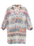 Ladies Beachwear Missoni Mare - Zigzag-jacquard Knit Kaftan - Womens - Multi
