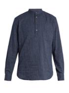 De Bonne Facture Pinstriped Linen And Cotton-blend Shirt