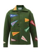Matchesfashion.com Bode - Evergreen Vintage-patch Merino-wool Jacket - Womens - Green