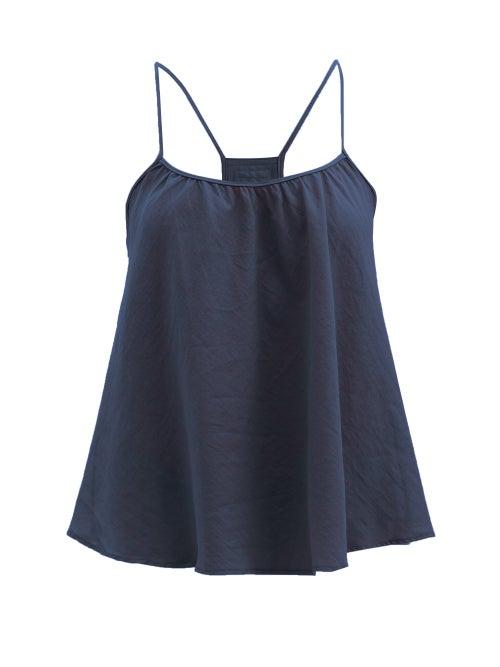 Matchesfashion.com Loup Charmant - Scoop-neck Organic-cotton Cami Top - Womens - Navy