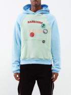 Liberal Youth Ministry - Darkcore/dreamland Distressed Jersey Hoodie - Mens - Blue Green