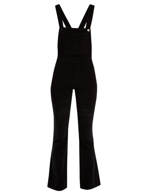 Matchesfashion.com Eve Denim - Olivia Velveteen Jumpsuit - Womens - Black