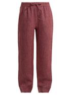 Acne Studios Maseline Sketch Striped Linen-blend Trousers