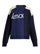 Versace Patchwork Cotton And Wool Sweater