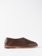 Jacques Solovire - Luz Leather Slippers - Mens - Brown