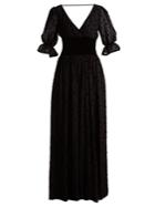 Valentino Silk Georgette & Velvet Jumpsuit