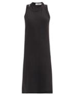 Ladies Rtw The Frankie Shop - Draped Double-layer Cotton-blend Tank Dress - Womens - Black