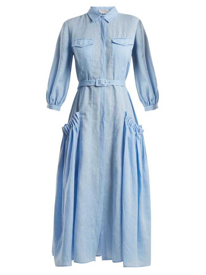 Gabriela Hearst Woodward Aloe Vera-infused Linen Dress