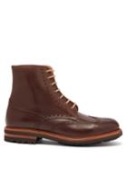 Matchesfashion.com Brunello Cucinelli - Leather Brogue Boots - Mens - Brown