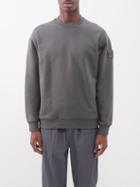 Stone Island - Logo-patch Cotton-jersey Sweatshirt - Mens - Dark Grey