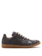 Maison Margiela Replica Paint-effect Low-top Canvas Trainers