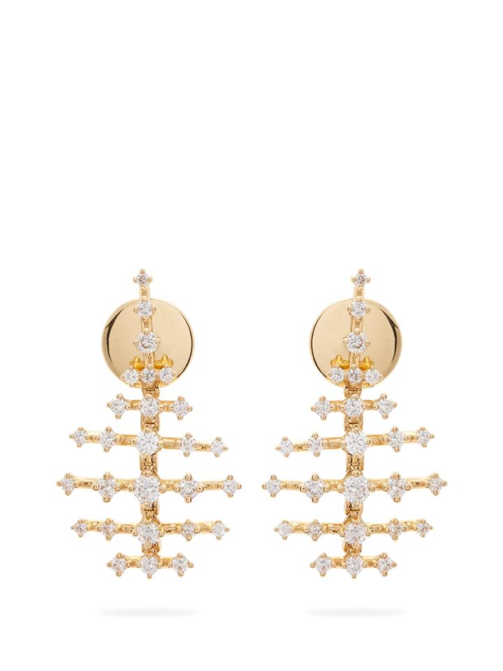 Fernando Jorge Mini Disco 18kt Gold & Diamond Earrings