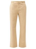 Loewe Paula's Ibiza - Cropped Cotton-blend Twill Straight-leg Trousers - Mens - Dark Beige