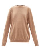 Ladies Rtw Wardrobe. Nyc - Release 01 Dropped-shoulder Merino-wool Sweater - Womens - Camel