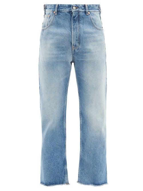 Ladies Rtw Mm6 Maison Margiela - Washed High-rise Boyfriend Jeans - Womens - Light Denim
