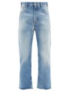 Ladies Rtw Mm6 Maison Margiela - Washed High-rise Boyfriend Jeans - Womens - Light Denim