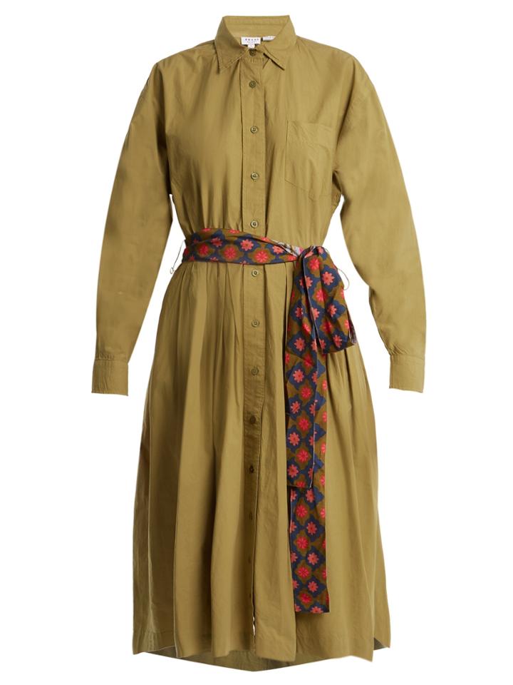 Rhode Resort Laura Point-collar Cotton Shirtdress