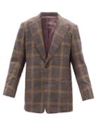 Needles - Check-jacquard Cotton-blend Suit Jacket - Mens - Brown