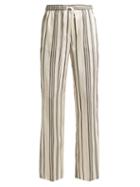 Matchesfashion.com Jil Sander - Gianmarco Silk Trousers - Womens - Black White