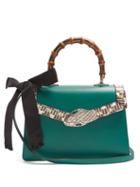 Matchesfashion.com Gucci - Lilith Small Bamboo Handle Leather Bag - Womens - Green