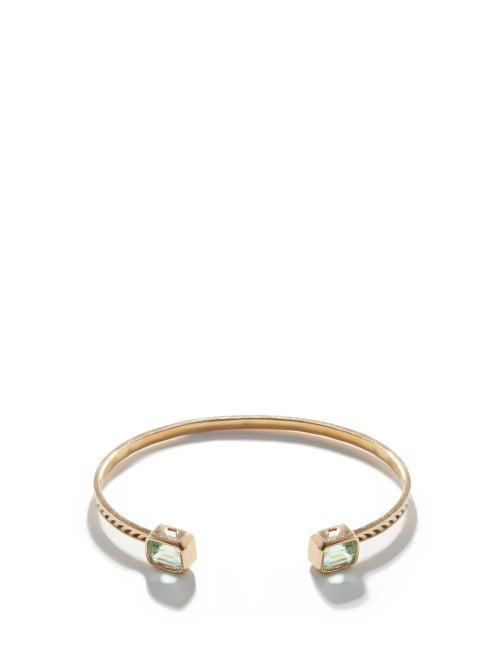 Ladies Fine Jewellery Dezso - Jali Emerald & 18kt Rose-gold Cuff - Womens - Green Gold