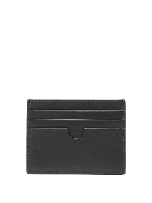 Matchesfashion.com Balmain - Logo Debossed Leather Cardholder - Mens - Black