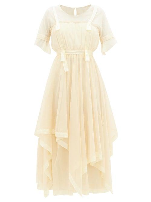 Matchesfashion.com Mimi Prober - Susanna Layered Organic-cotton Tulle Dress - Womens - Ivory