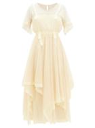 Matchesfashion.com Mimi Prober - Susanna Layered Organic-cotton Tulle Dress - Womens - Ivory