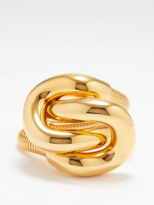 Saint Laurent - You & Me Twisted Bracelet - Womens - Yellow Gold