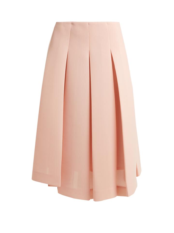 Simone Rocha Pleat-front Neoprene Midi Skirt