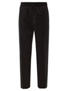 Tom Wood - Elasticated Wool Track Pants - Mens - Black
