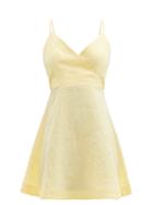 Matchesfashion.com Casa Raki - Ofelia Back-ties Organic-linen Mini Dress - Womens - Yellow